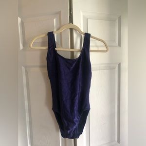 Vintage 70s/80s White Stag High Cut Leg Low Back Ribbed Swimsuit